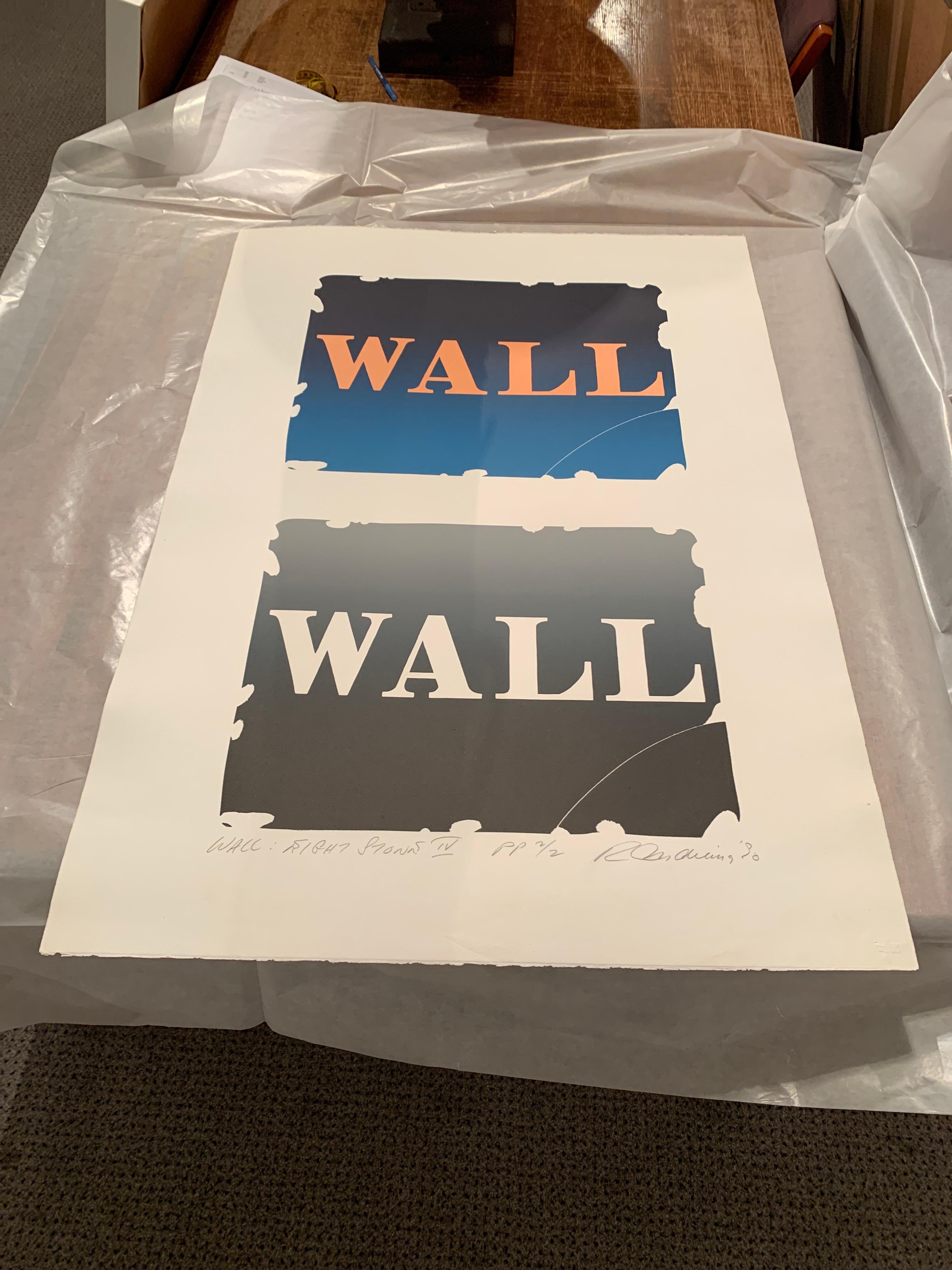Wall: Right Stone IV - Contemporary Print by Robert Indiana