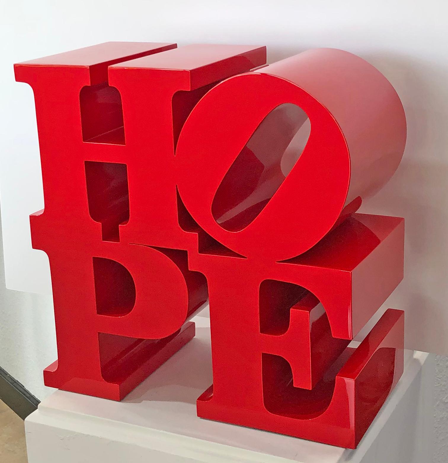 HOPE (RED) SCULPTURE - Sculpture by Robert Indiana