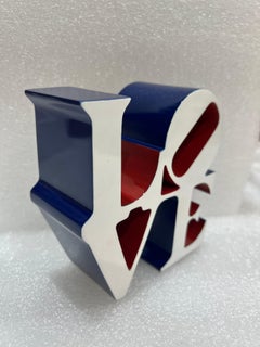 Love (Blue, White & Red) polystone sculpture in original case Ed. 500 by Indiana