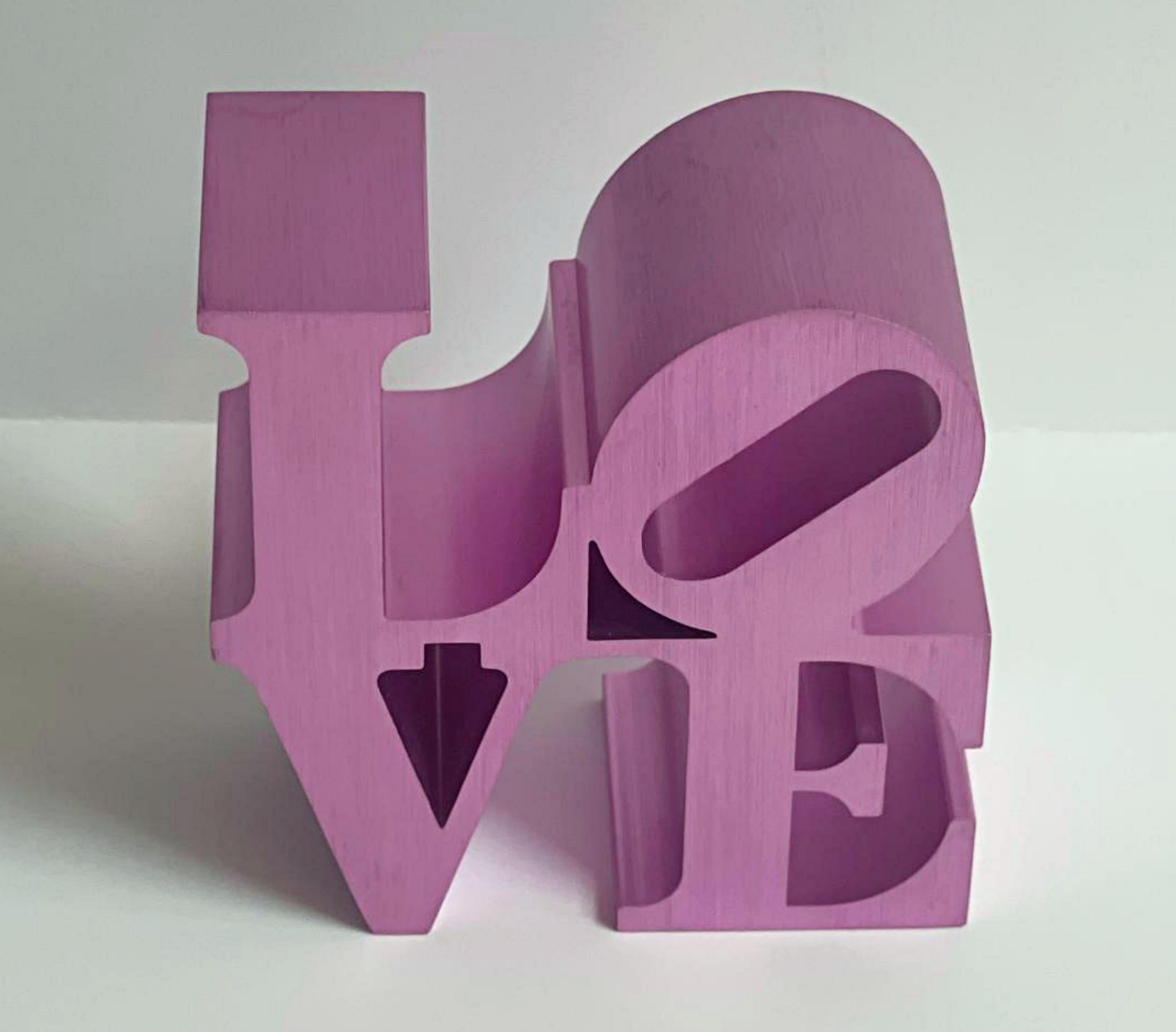 Sculpture LOVE (Pink), réplique officielle avec le cachet du musée d'art d'Indianapolis en vente 6