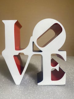 Love (Red, White & Blue) polystone sculpture in original case Ed. 500 by Indiana