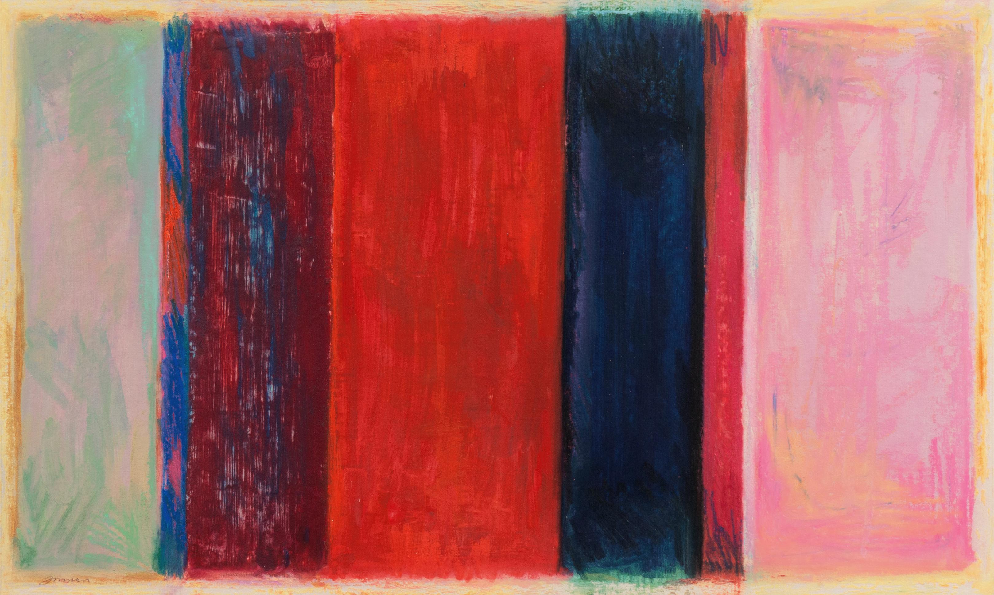 Abstracto en coral y jade", Instituto Chouinard, LACMA, MGM Studios, Osaka