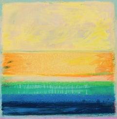 Abstracto en azafrán y azul", Chouinard, Osaka, Instituto Butler de Arte, LACMA