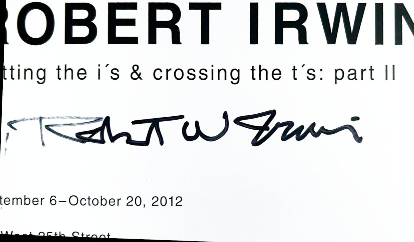 Fold-out PACE Gallery invitation (hand signed by Robert Irwin) For Sale 4