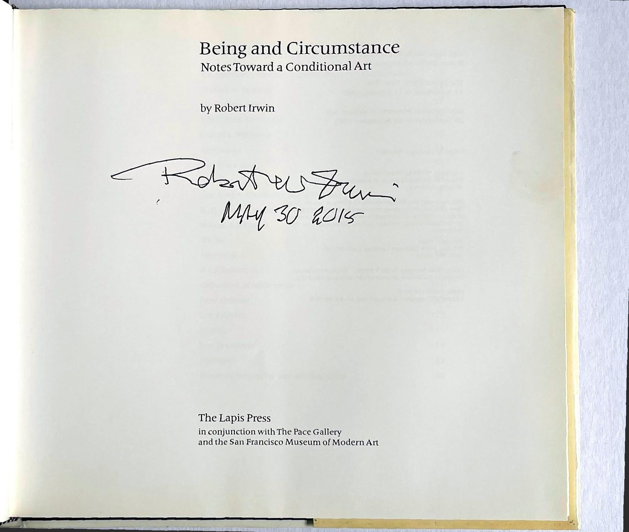 Monographe : Being and Circumstance Notes Toward a Conditional Art (signé à la main) en vente 2
