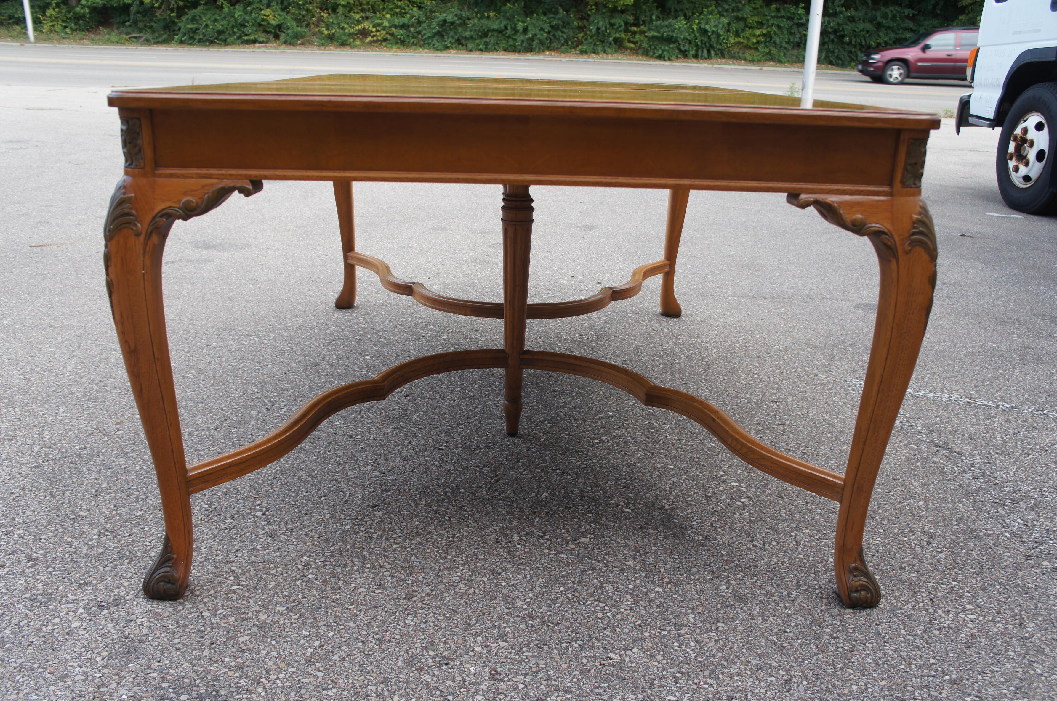 Robert Irwin Furniture Co Crotch Walnut French Louis XVI Dining Table Florentine 3