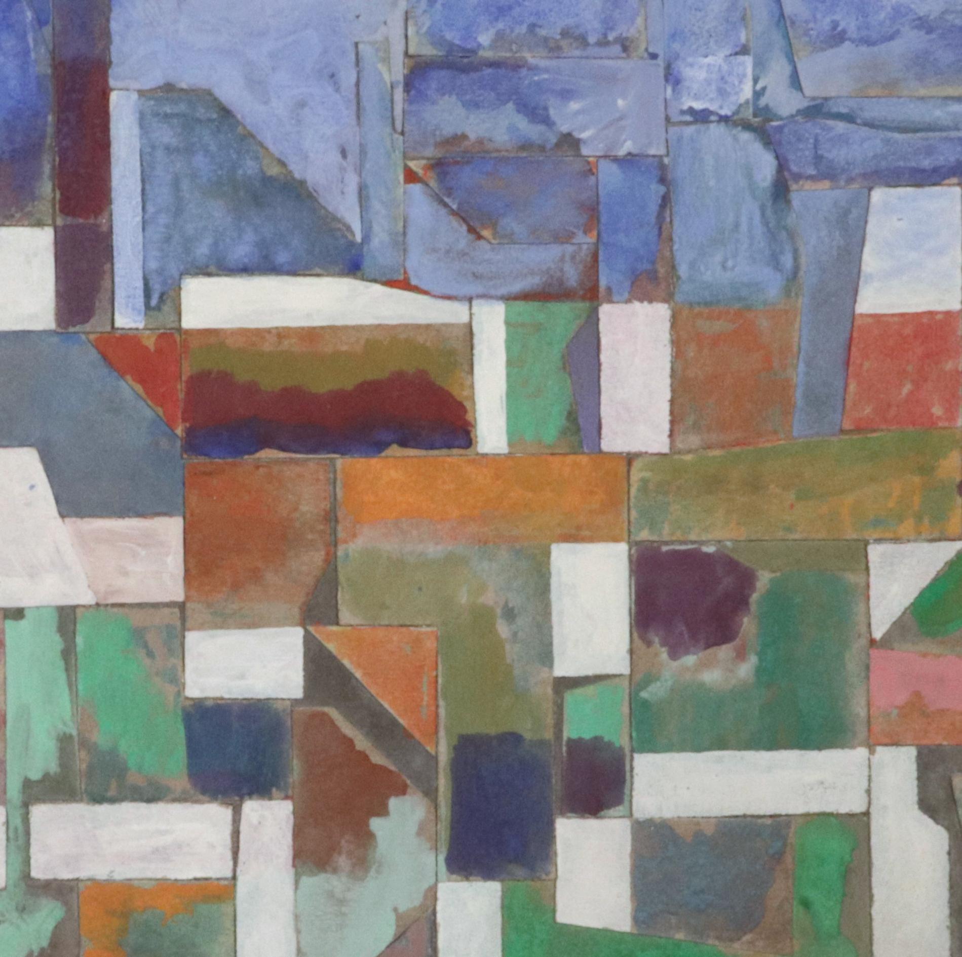 Robert The. Wirth Peinture de collage, intitulée 