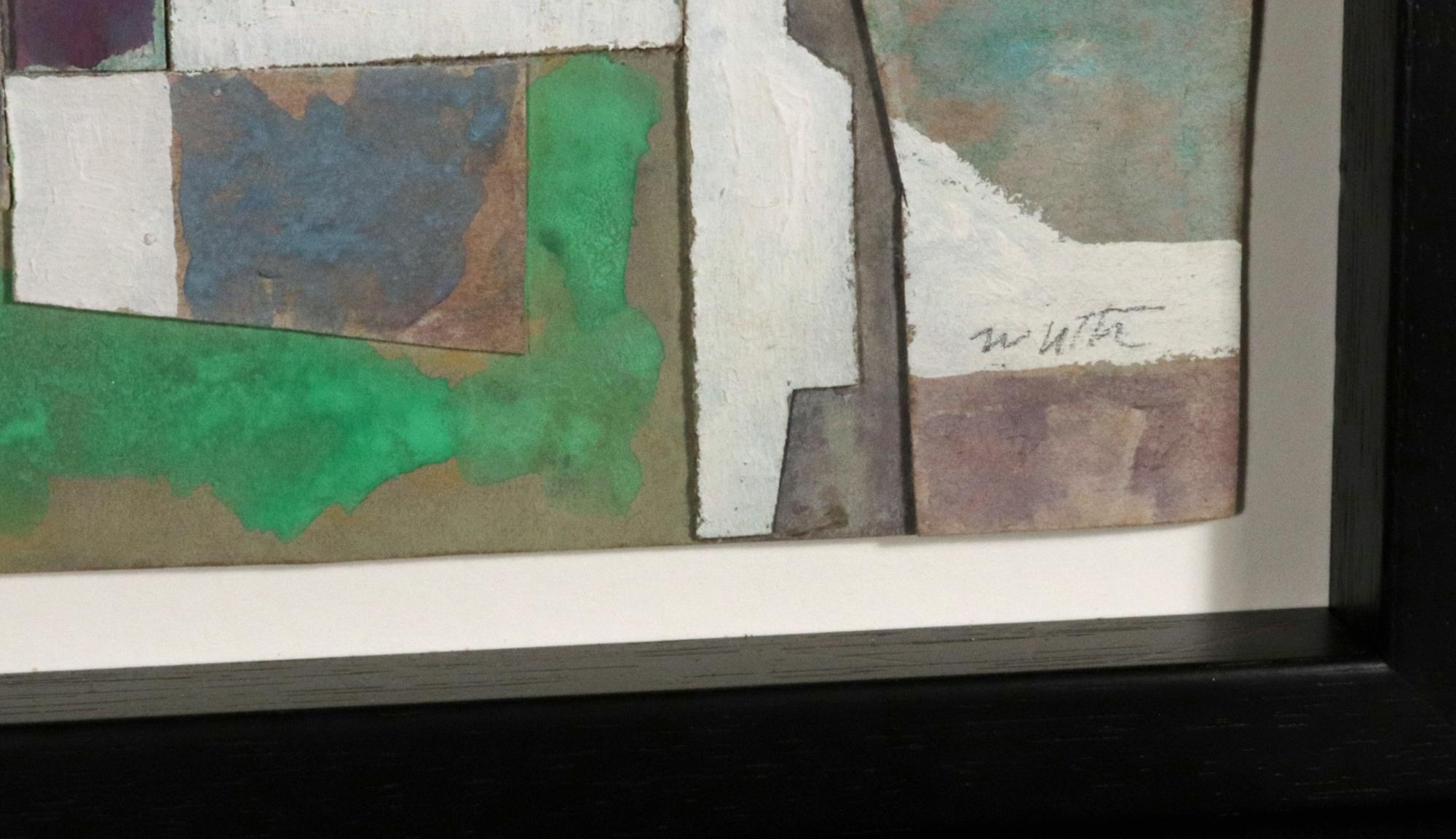 Robert The. Wirth Peinture de collage, intitulée 