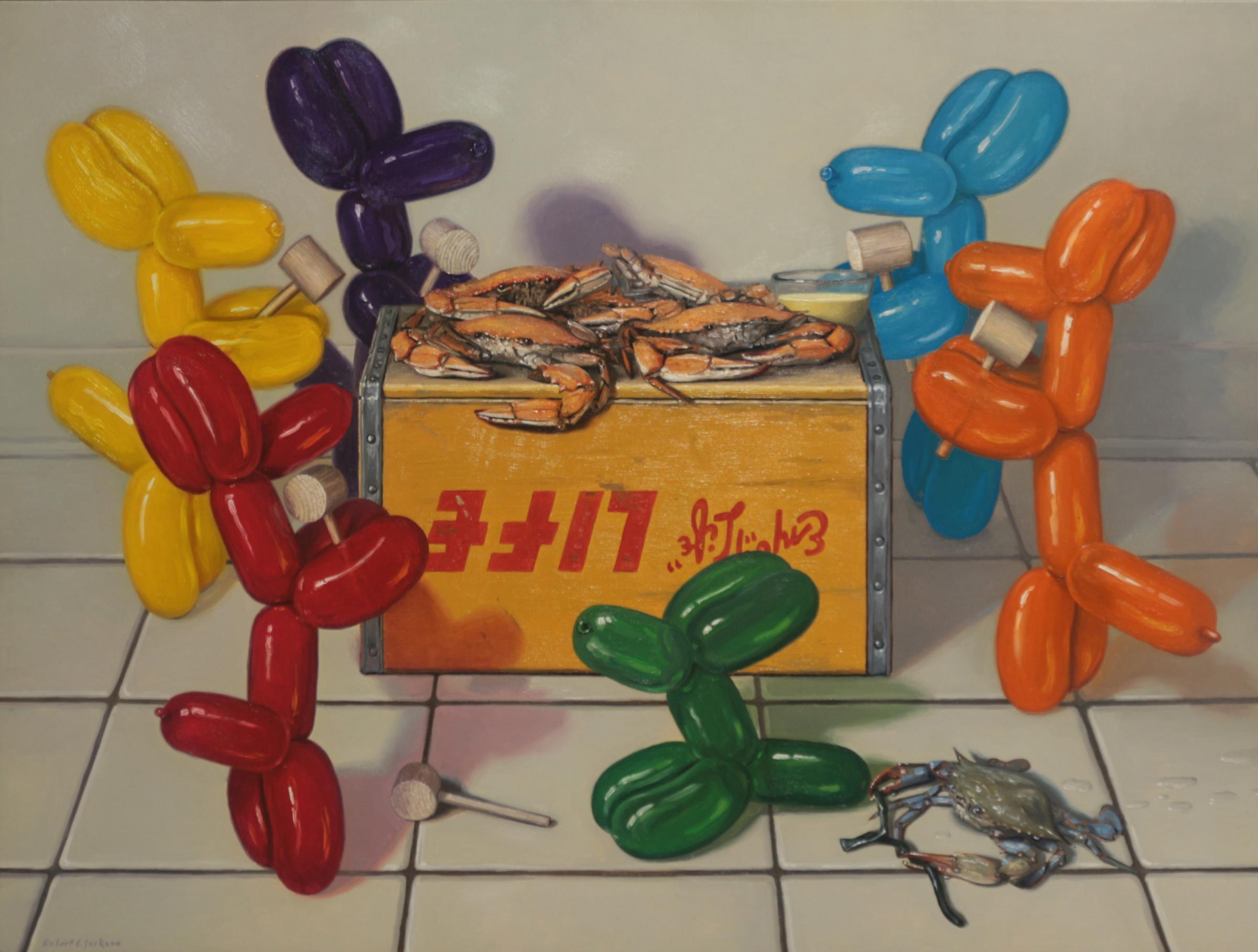 Robert Jackson Still-Life Painting - Dog Eat Dog