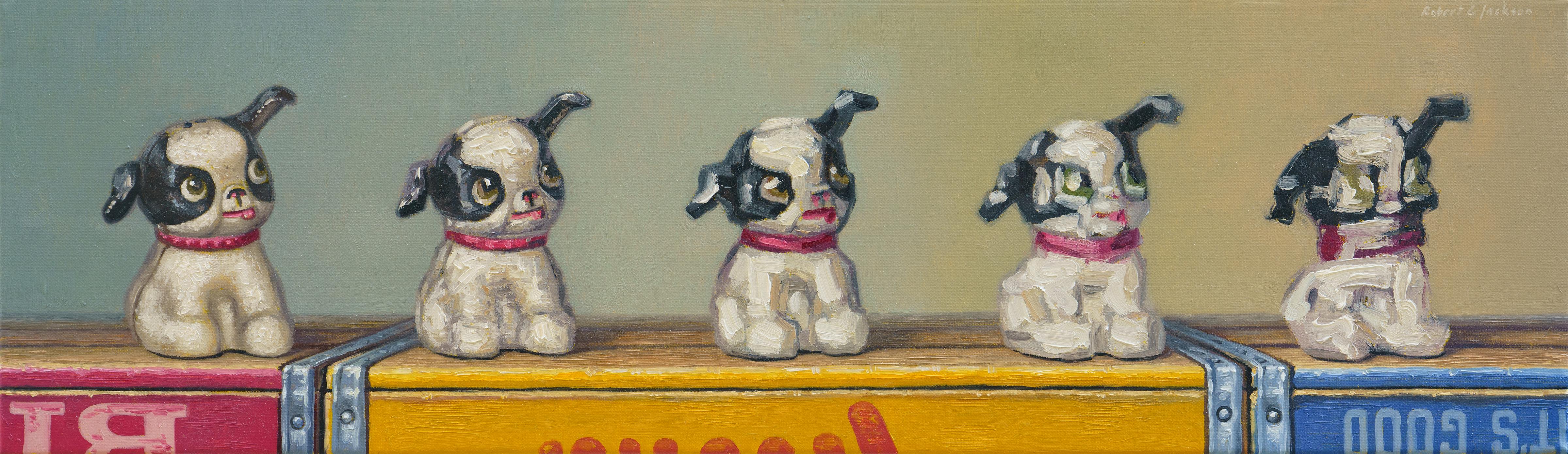 Still-Life Painting di Robert Jackson - PERDERE LA REALTA' - Umorismo / Cani / Realismo / Giocattoli