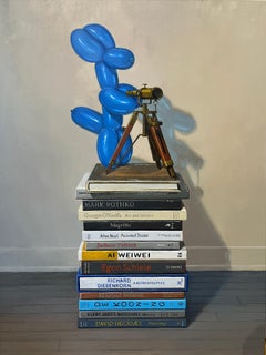 NOUVELLE PERSPECTIVE - Nature morte / Humour / Réalisme / Chien à ballons / Bibliothèque