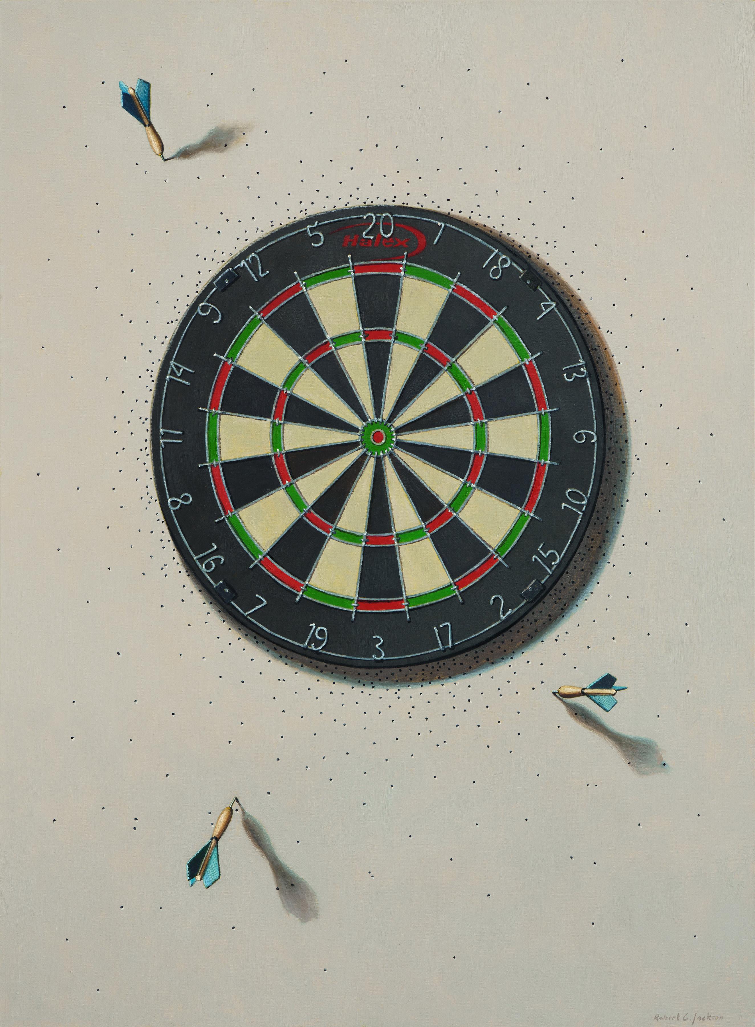 OUT OF PRACTICE - Trompe L'oeil / Contemporary Realism / Dartboard / Games