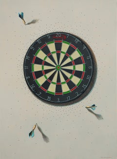OUT OF PRACTICE - Trompe L'oeil / Contemporary Realism / Dartboard / Games