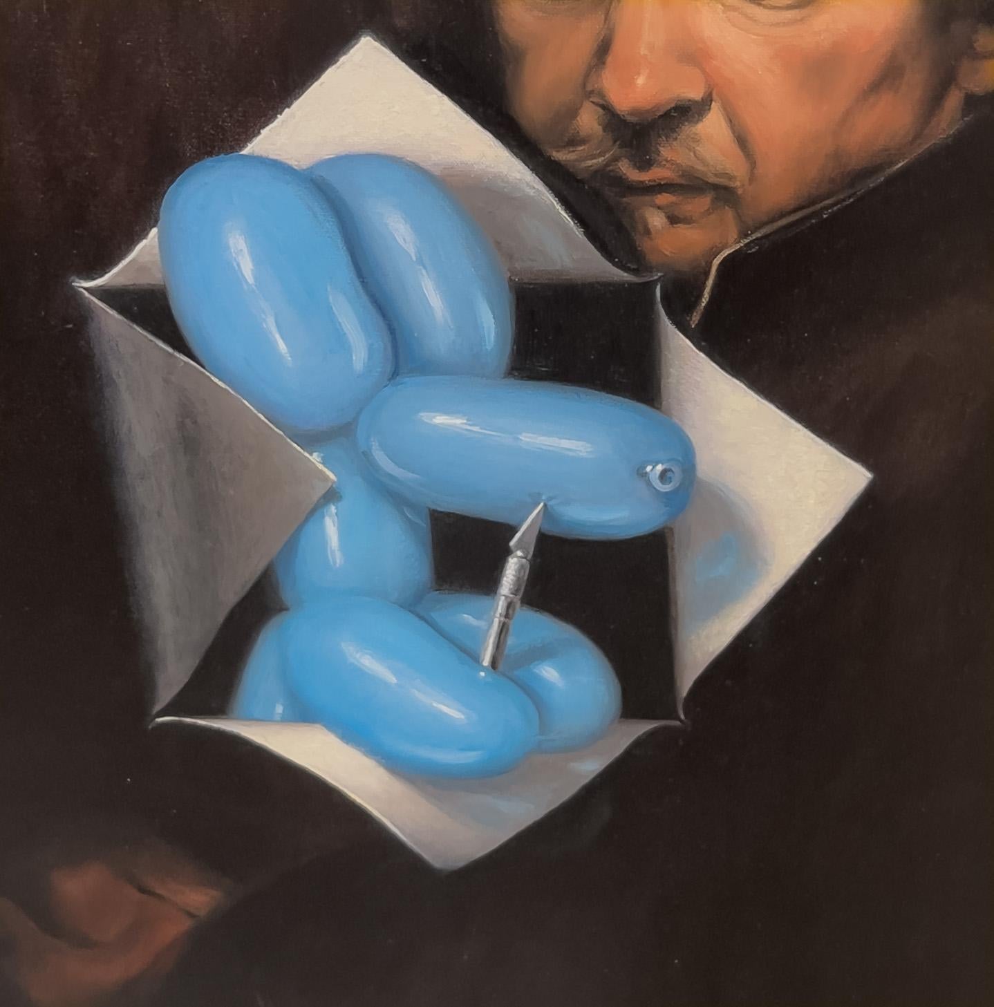 REVISIONISTA - Realismo / Trompe L'Oeil / Figurativo / Rembrandt / Cane con palloncino 2