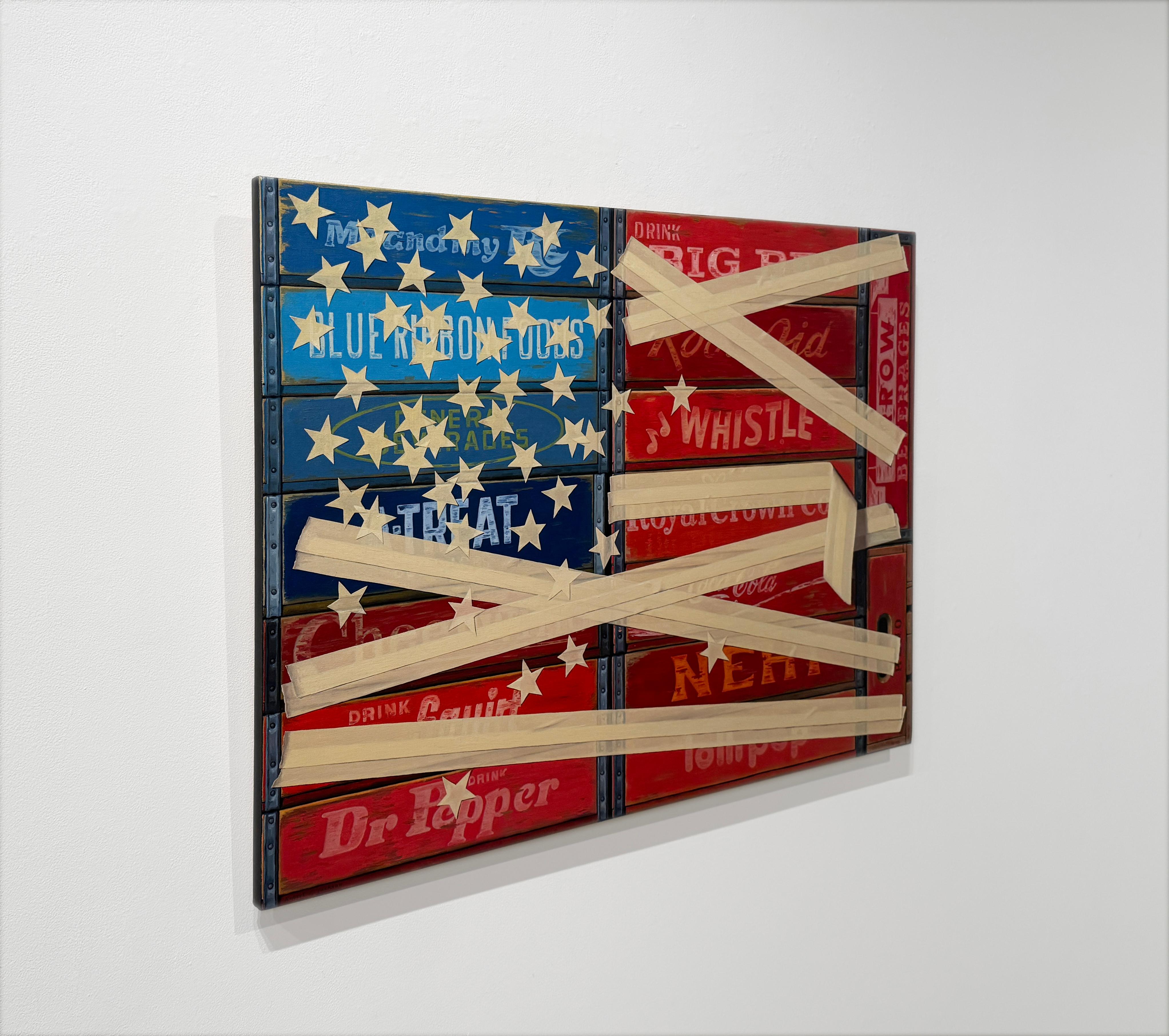 SHAKE UP - Bandiera / Americana / Realismo - Painting Contemporaneo di Robert Jackson