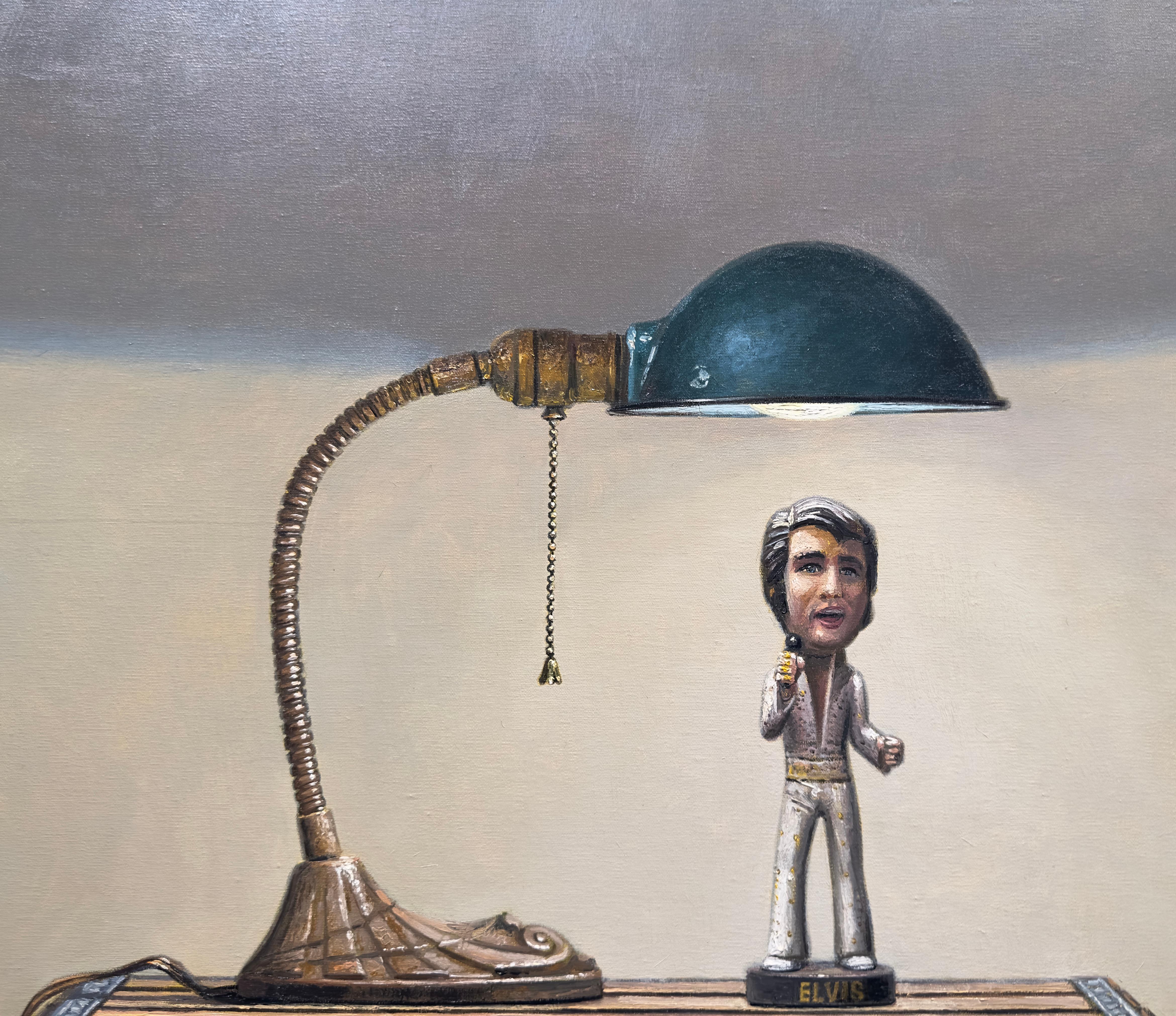 SPOTLIGHT - Elvis / Realismo / Umorismo / Natura morta - Still-Life Painting Grigio di Robert Jackson