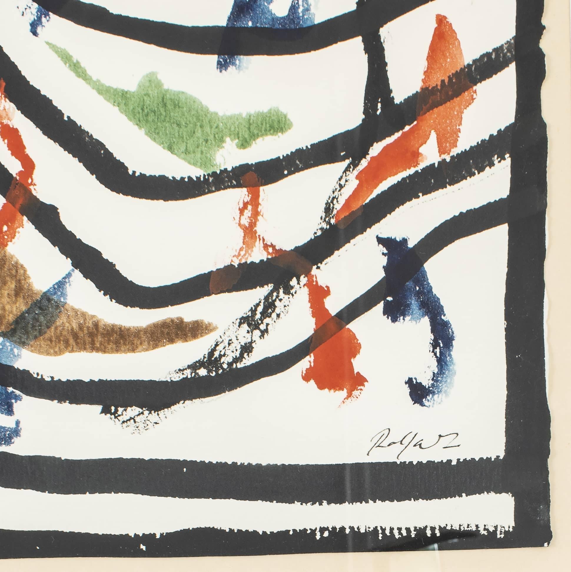 Robert Jacobsen, Watercolor on Paper In Good Condition In Kastrup, DK