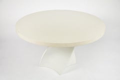 Robert James Bayroc Small Dining Table 2-Piece Round Plaster and Stone
