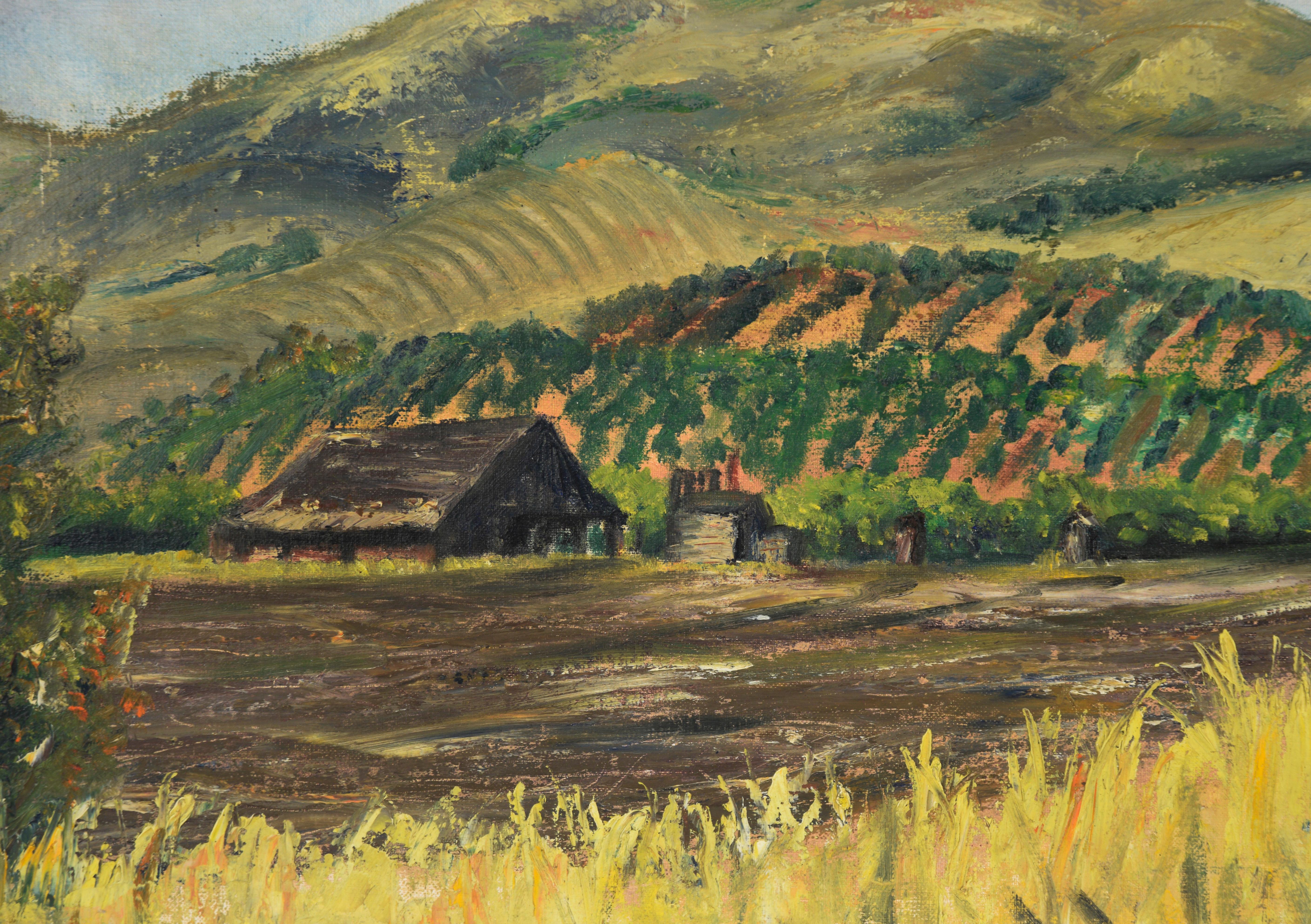 Collina di San Jose, 1948 - Olio su tela - Painting di Robert James Ellis
