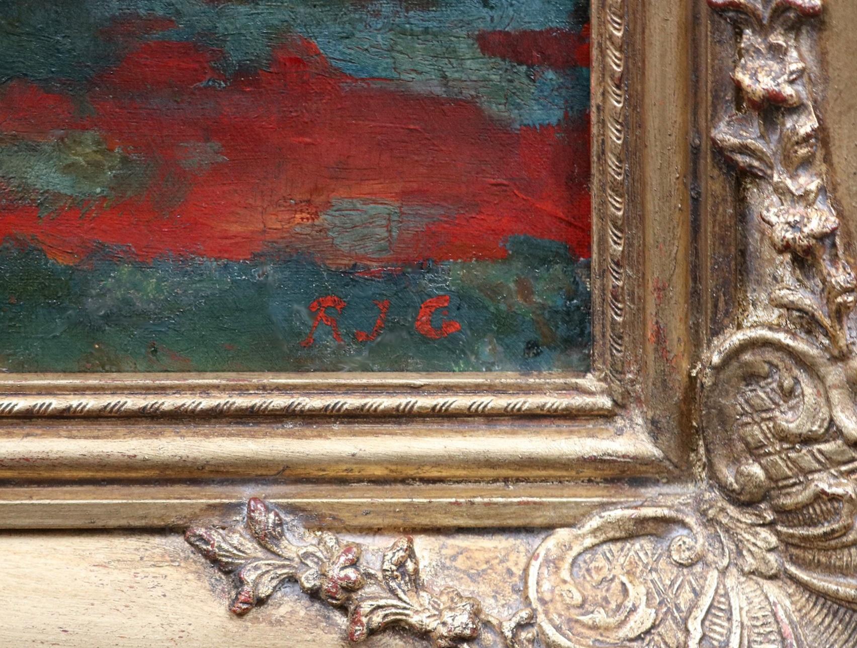 Le clavecin - Peinture à l'huile du 19e siècle Instrument Taskin Marie Antoinette en vente 4