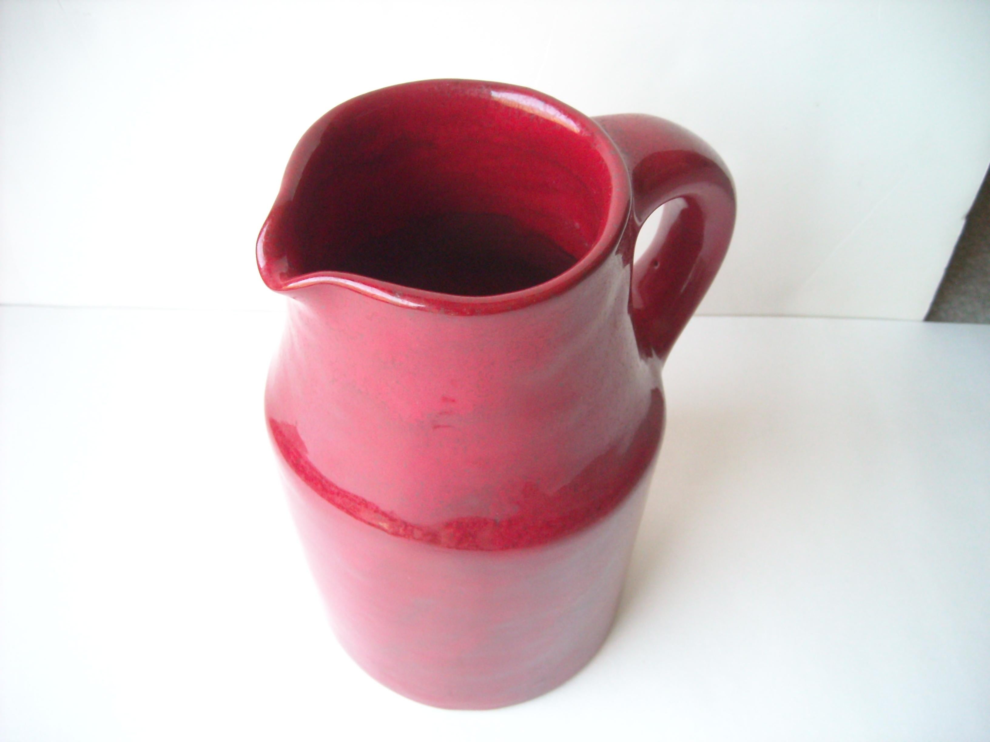 Robert & Jane Cloutier High Glossy Finish/ Ceramic / Terracotta, Pitcher, Large In Excellent Condition In Los Angeles, CA