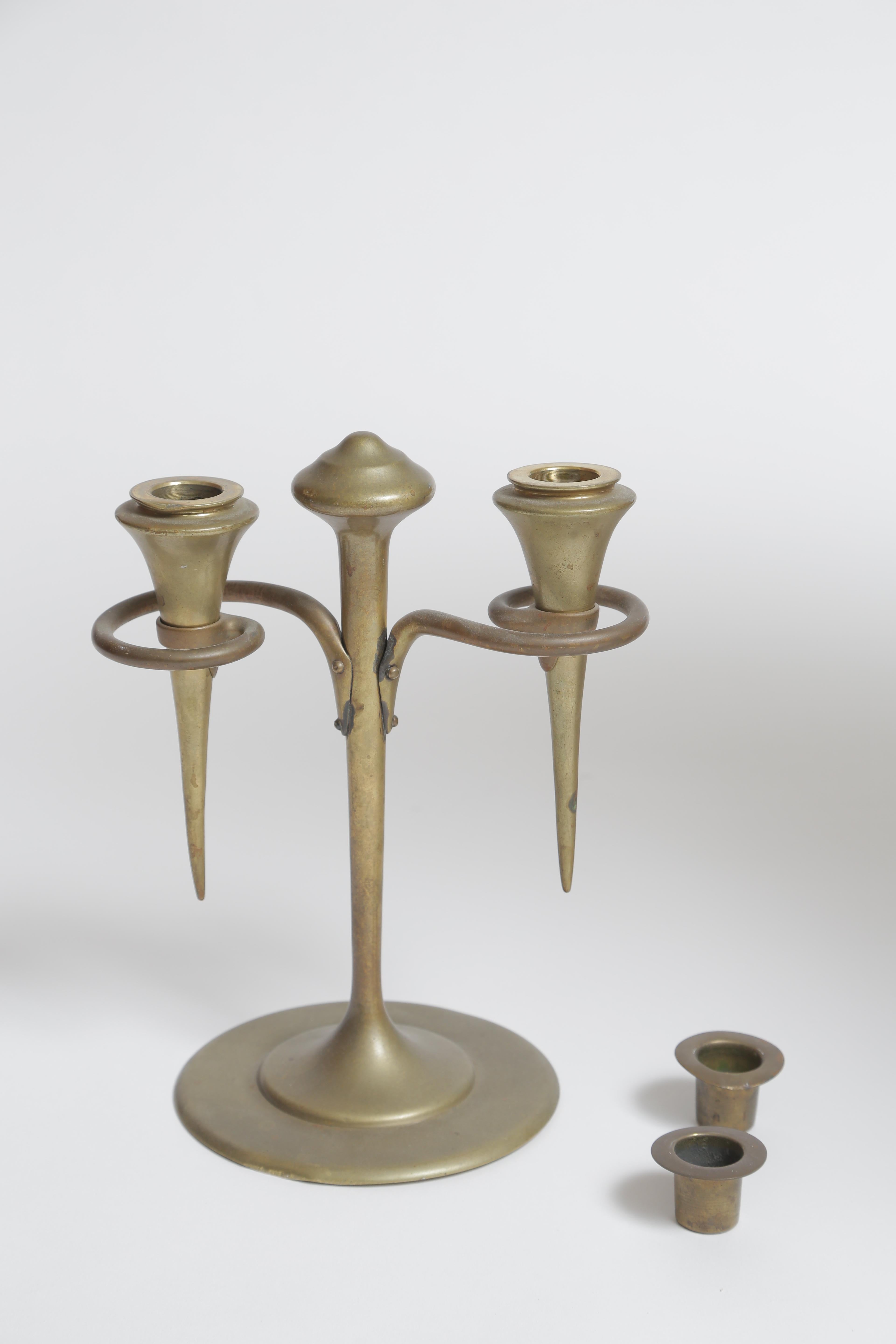 Robert Jarvie Omicron Two-Branch Candlestick For Sale 1