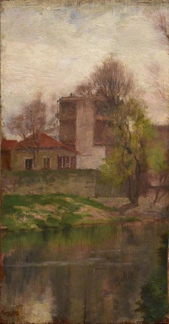 "OLD MILL ON SAN ANTONIO RIVER" TEXAS FRAMED