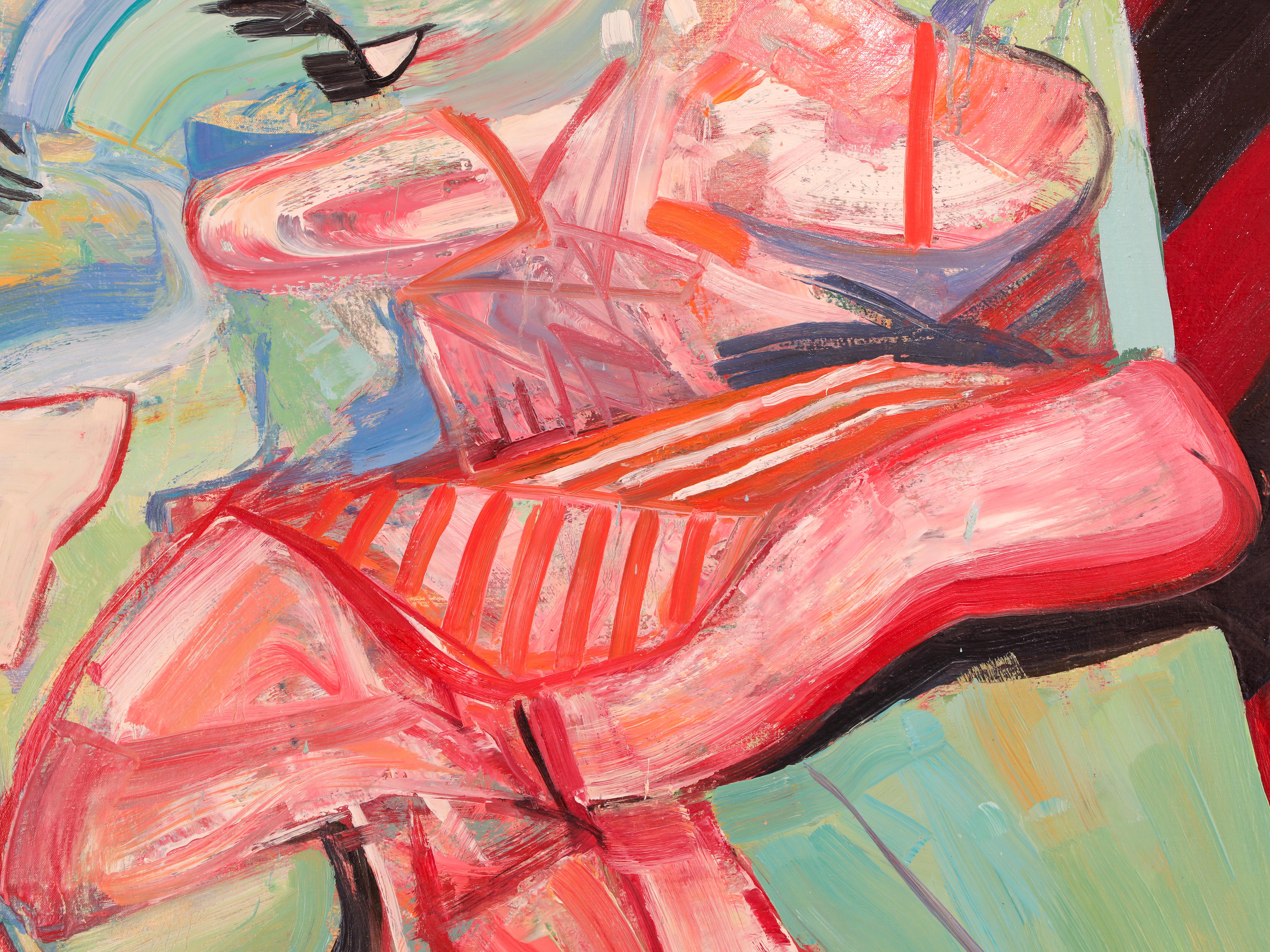 Un marinaio torna a casa dal mare - Painting Espressionismo astratto di Robert Jessup