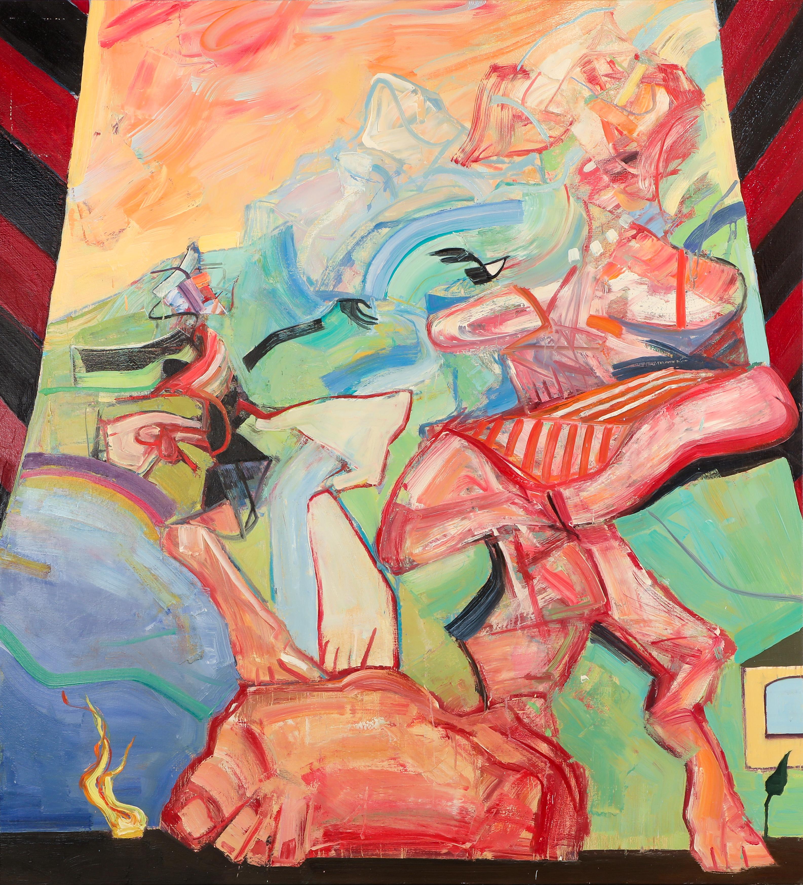 Figurative Painting di Robert Jessup - Un marinaio torna a casa dal mare