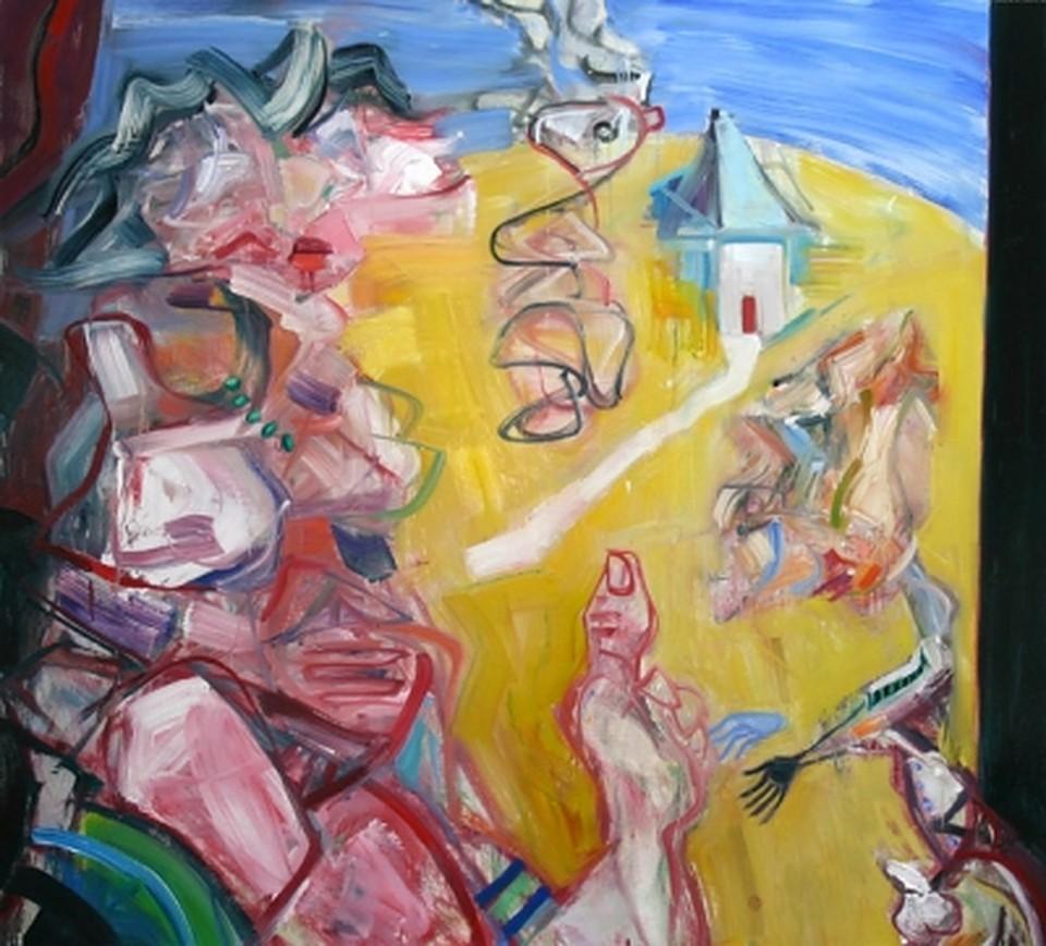 Figurative Painting di Robert Jessup - Una donna e il suo corteggiatore