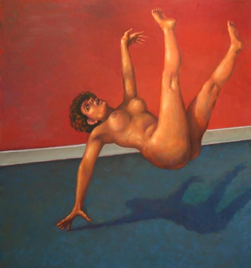 Robert Jessup Figurative Painting - Falling Woman Eve, 2006