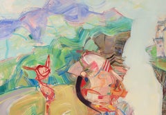 Landschaft mit zwei Figuren aus der Landschaft