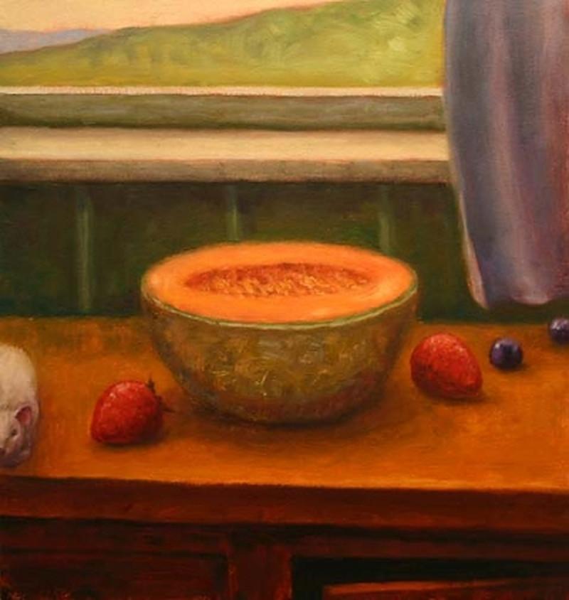 Robert Jessup Figurative Painting -  Melon and Mouse 