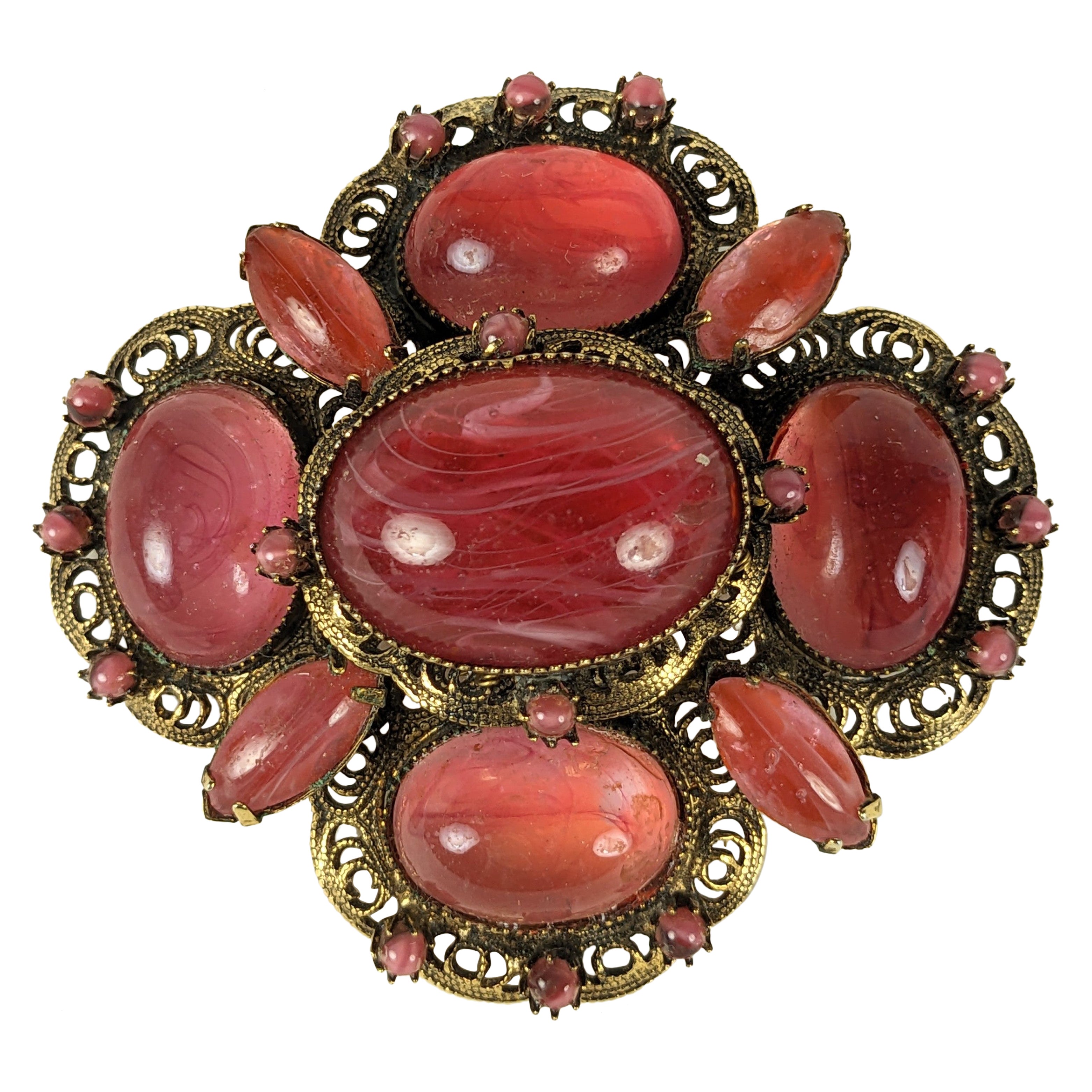 Filigrane Schmuckbrosche von Robert Jeweled im Angebot