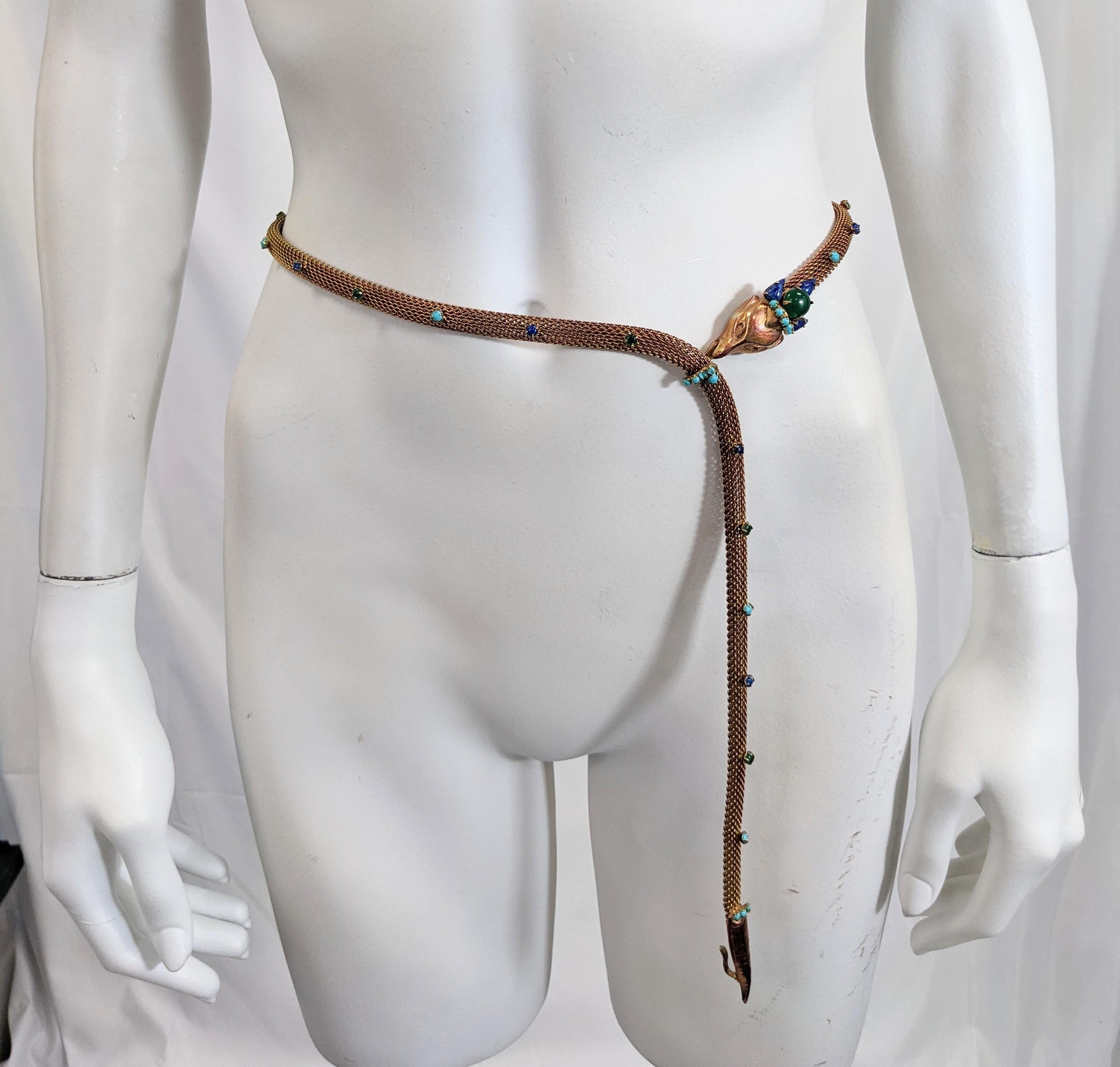 Robert Jeweled Fox Head Belt-Necklace For Sale 1
