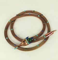 Robert Jeweled Fox Head Belt-Necklace