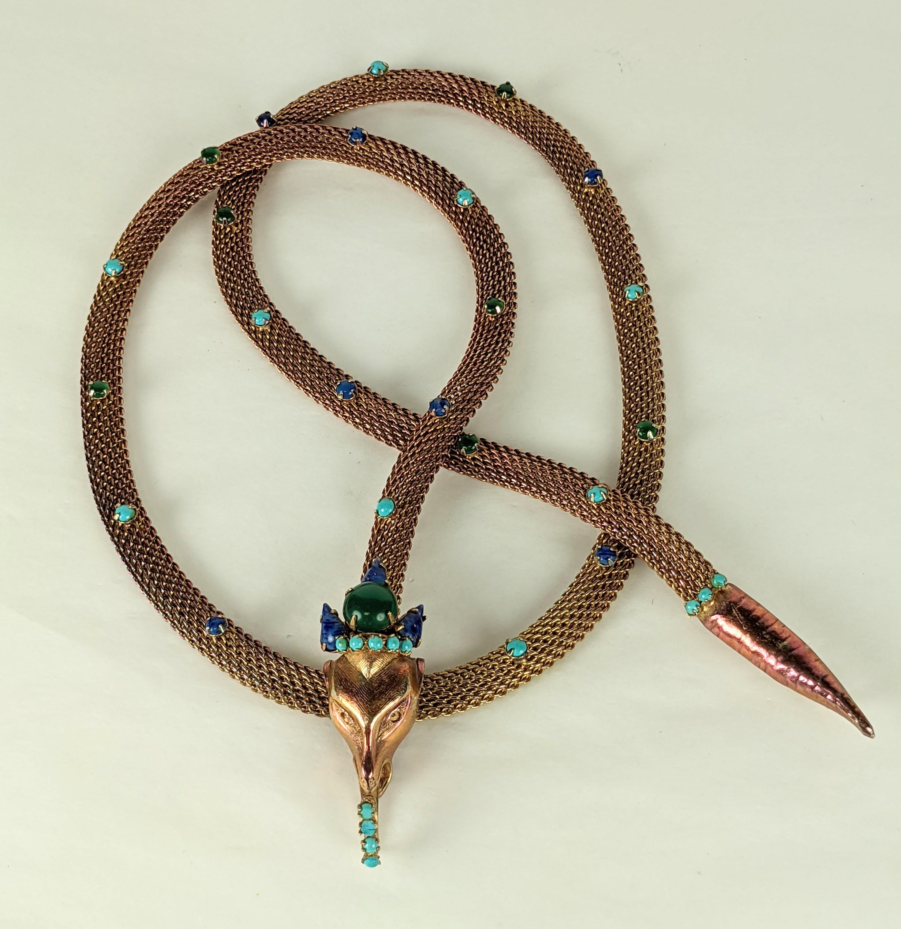 Anglo-indien Robert Jeweled Collier de ceinture à tête de renard orné de bijoux en vente