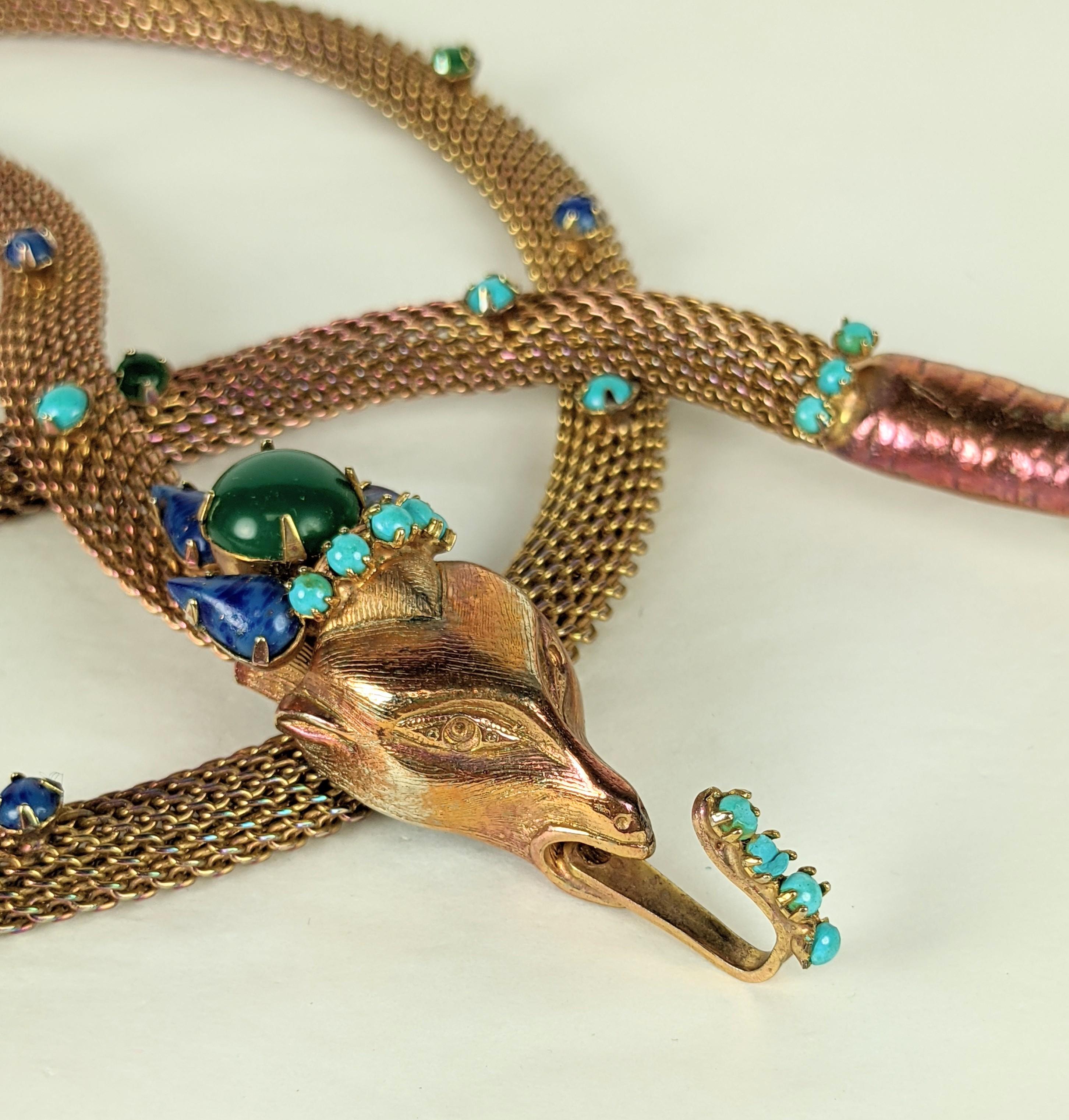 Robert Jeweled Collier de ceinture à tête de renard orné de bijoux Excellent état - En vente à New York, NY