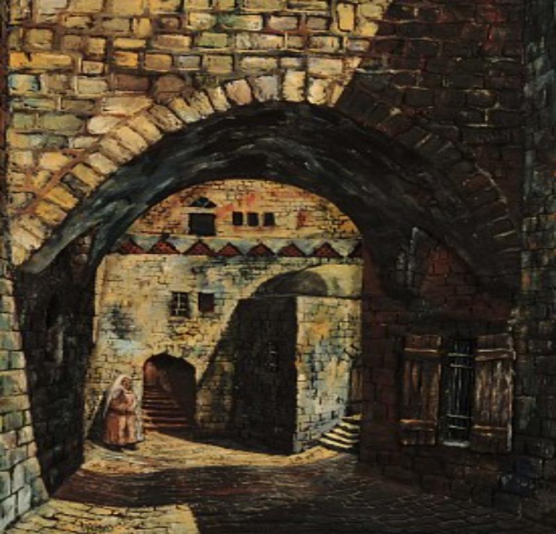 Die Straßen von Jerusalem – Painting von Robert John McClelland