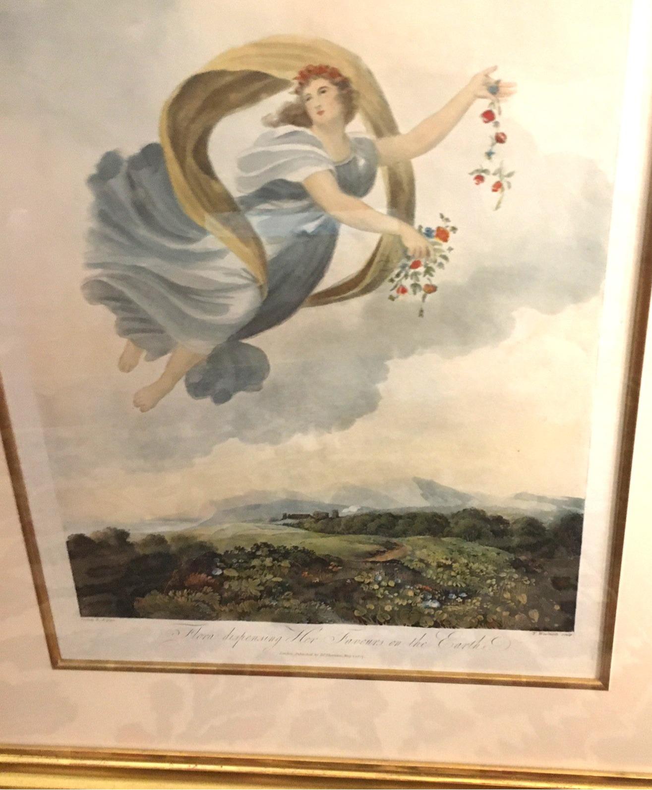 Dipinto John Thornton Flora che dispensa i suoi favori dal Tempio di Flora 1807 in vendita