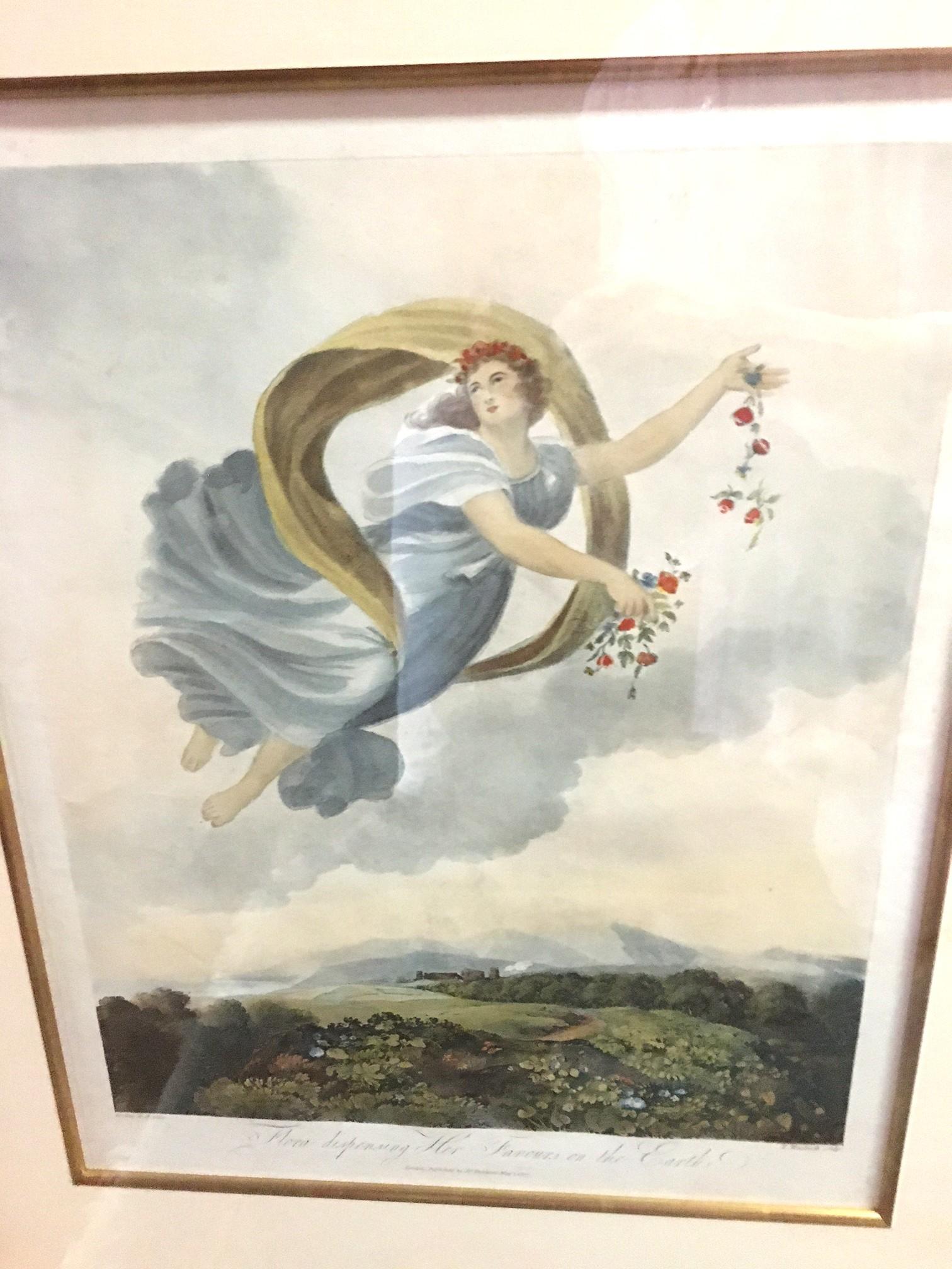 John Thornton Flora che dispensa i suoi favori dal Tempio di Flora 1807 In condizioni buone in vendita a Savannah, GA
