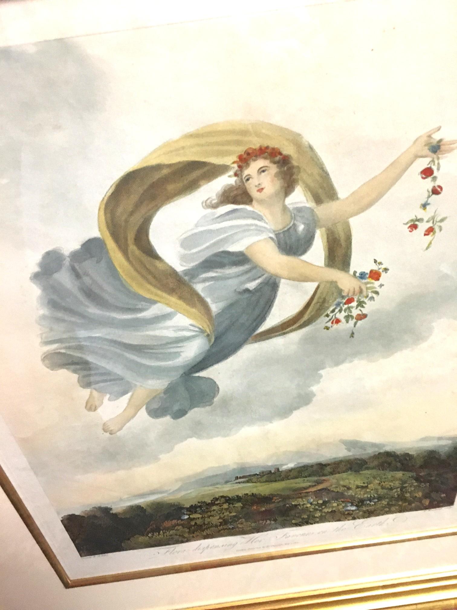 Inizio XIX secolo John Thornton Flora che dispensa i suoi favori dal Tempio di Flora 1807 in vendita
