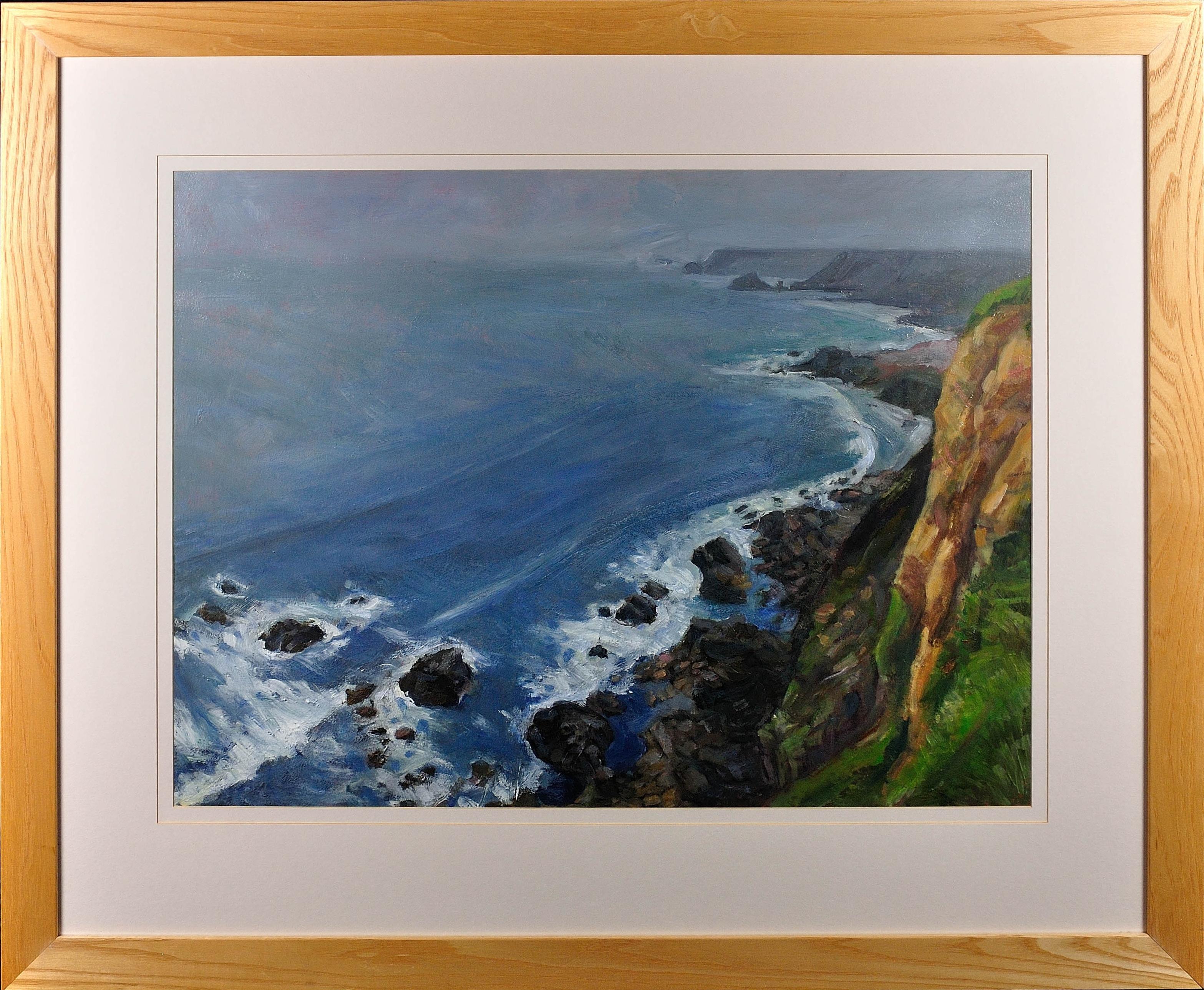 Robert Jones Landscape Painting – The North Cliffs, Cornwall.Kornwall. Meereslandschaft.Atlantischer Ozean. Natürliche Schönheit