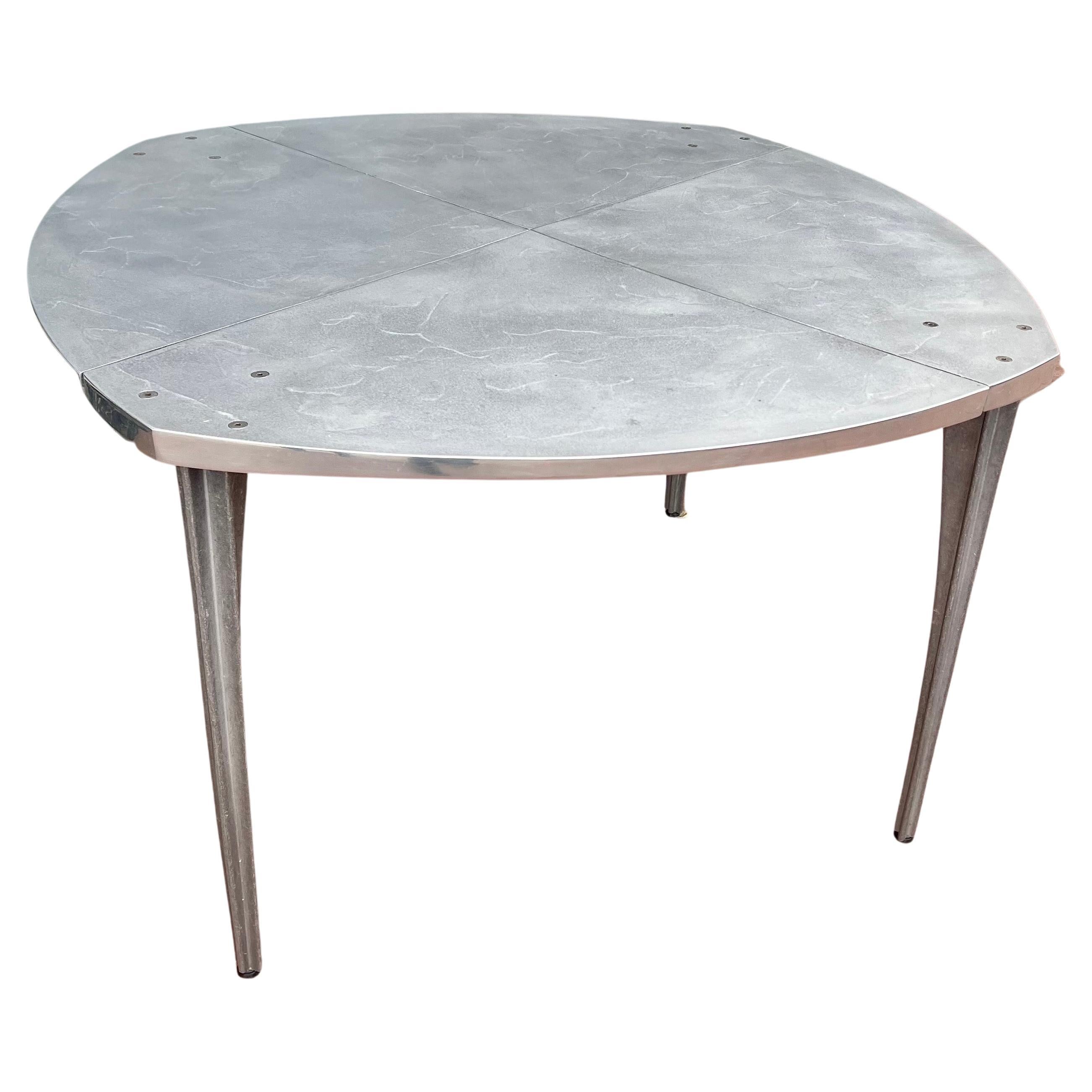 Aluminum Robert Josten Industrial Design Rare Dining Table California Design