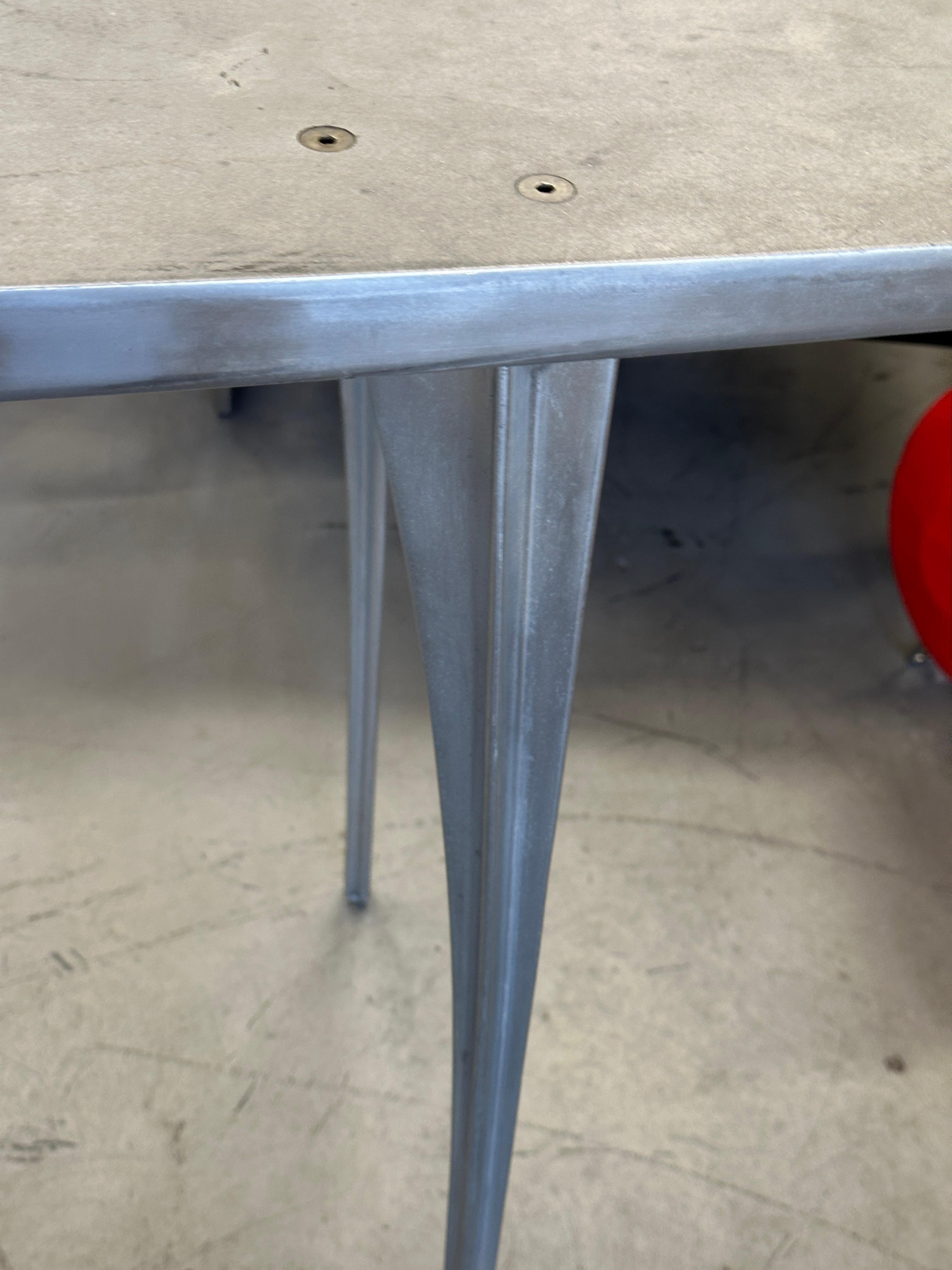 Robert Josten Sculptural Aluminum Console Sofa Table In Good Condition In Palm Springs, CA