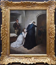 Marie Antoinette in the Conciergerie - 19th Century Oil Painting of the Queen