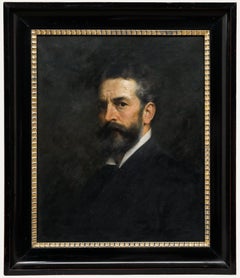 Robert Julius Beyschlag (1838-1903) - Olio della fine del XIX secolo, Autoritratto