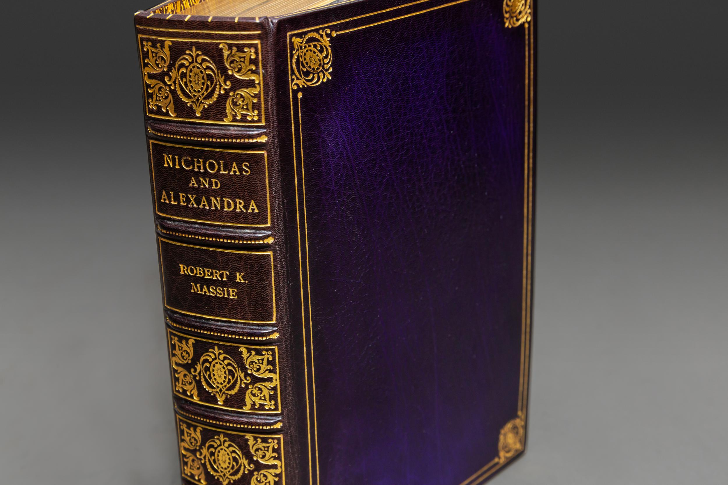 1 volume.

Bound in full purple morocco by Zaehnsdorf, all edges gilt, raised bands, ornate gilt on spine, marbled endpapers. Published: New York: Atheneum 1967. First Edition. 

Measures: H 8 1/2”, D 5 1/2”, W 2”.
    