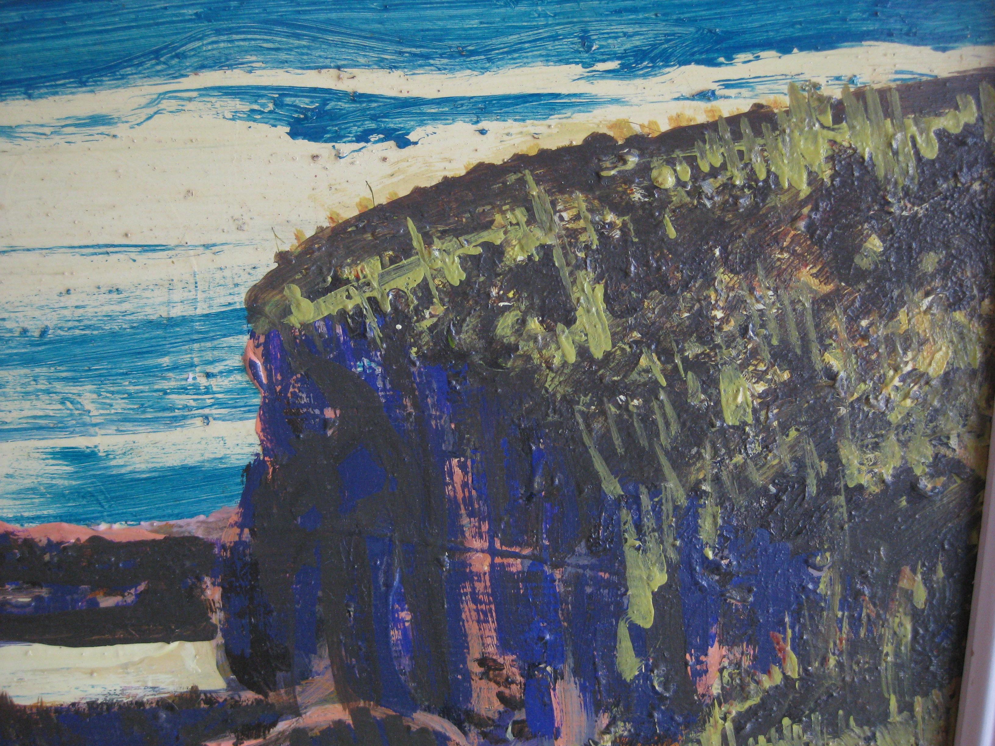Robert Kaess, artiste californien référencé, peinture à l'huile abstraite de paysage marin en vente 5