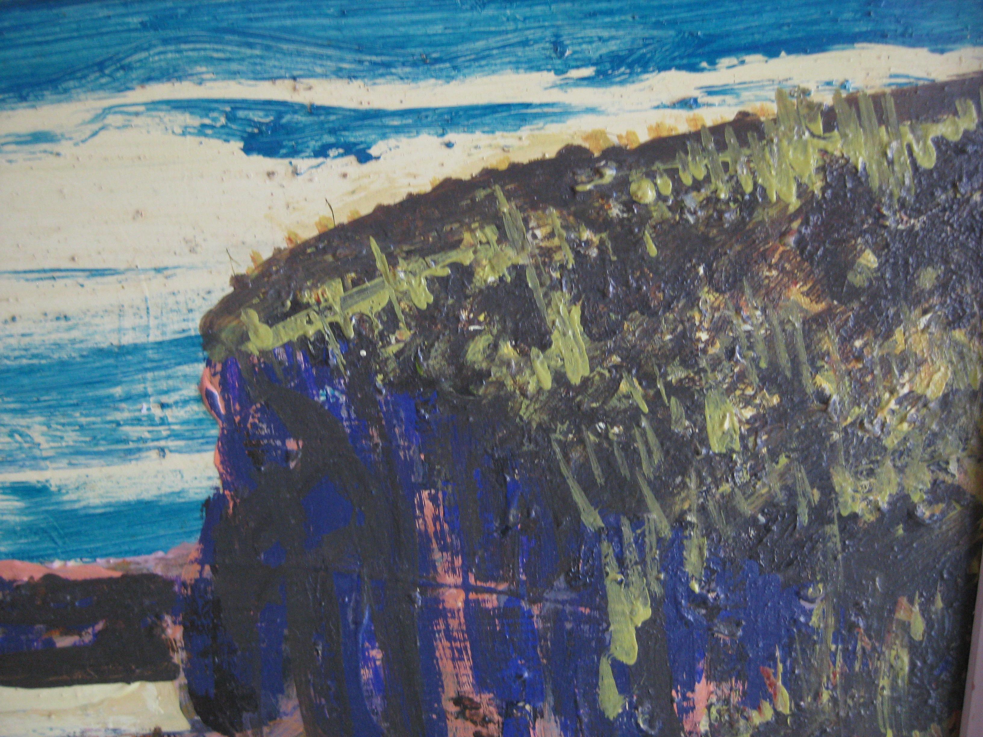 Robert Kaess, artiste californien référencé, peinture à l'huile abstraite de paysage marin en vente 4